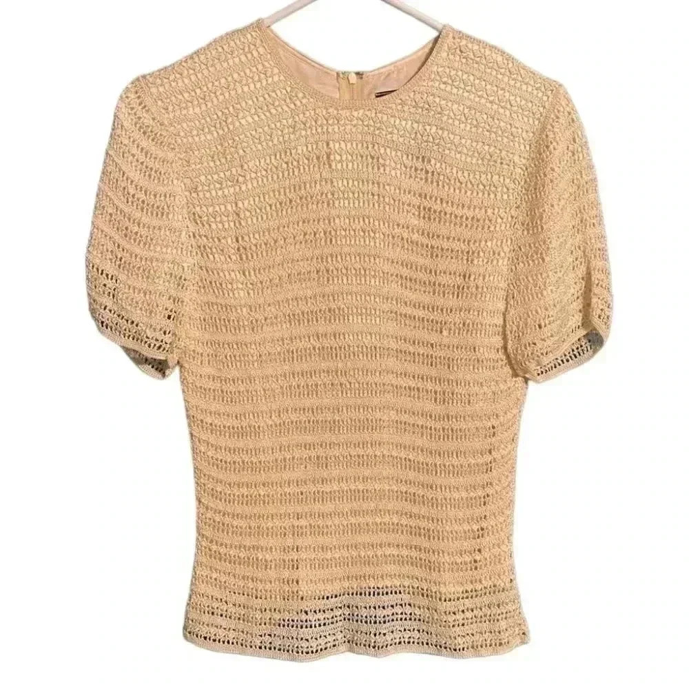 Carmen Marcus Valvo Unique Beaded Knit Top